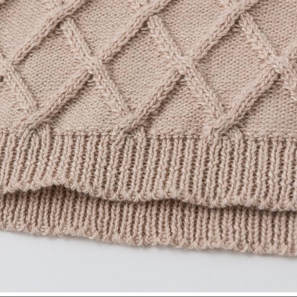 CLEARANCE Khaki Turtleneck Ribbed Sweater Dress - Picture 6 of 7